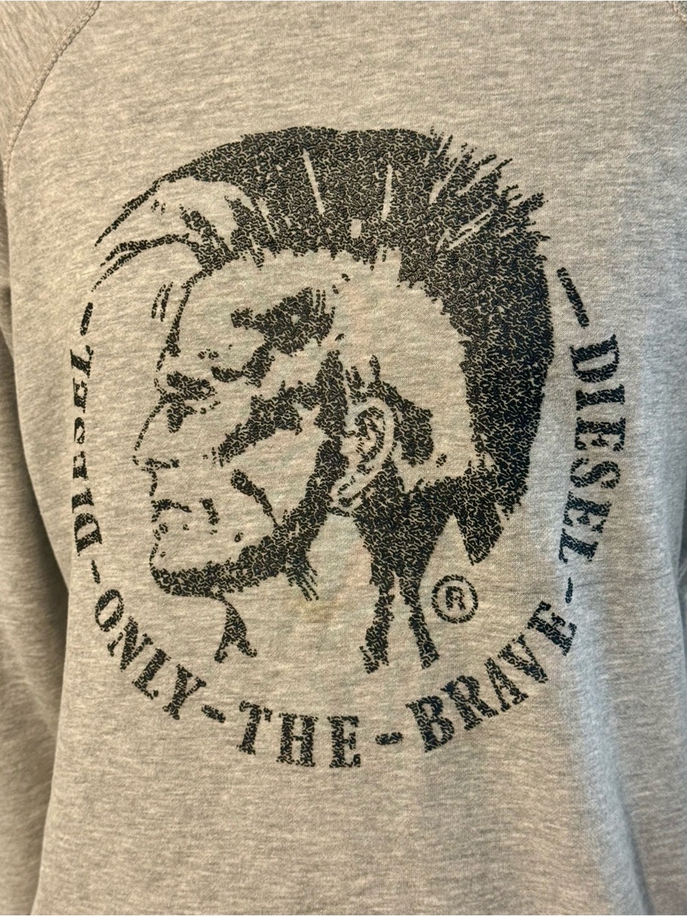 Diesel Grey 'Only The Brave' Graphic Crewneck Sweatshirt - Picture 2 of 4